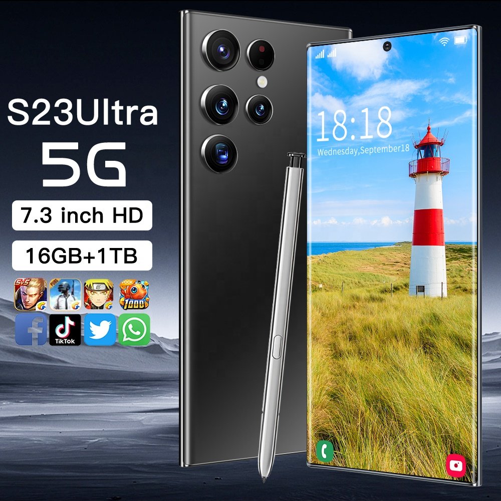 2023 new global version S23 Ultra 5G 16+512GB 6.8 inch 2K screen 32MP front+64MP rear camera 5000 mAh long endurance smartphone